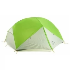 Палатка Naturehike Mongar NH17T007-M 20D двухместная сверхлегкая, зелено-белая
