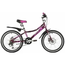 Подростковый горный (MTB) велосипед NOVATRACK Alice Disk 20 6 (2021) Пурпурный