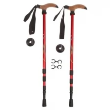 Палки для скандинавской ходьбы, телескопические, 4 секции, до 135 см, (пара 2 шт), цвета микс