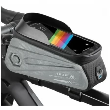 Велосипедная водонепроницаемая сумка для телефона West Biking с креплением на раму, с доступом к сенсорному экрану до 7 дюймов, серая