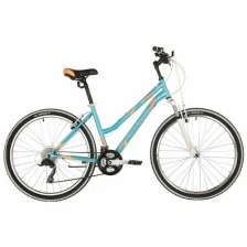 Велосипед STINGER LATINA 26" (2021) (Велосипед STINGER 26" LATINA синий, сталь, размер 17", MICROSHIFT)