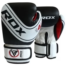 Перчатки боксерские RDX KIDS WHITE/BLACK JBG-4B-6oz, 6 oz, детские;