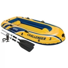 Лодка надувная трёхместная Intex Challenger-3 Set (68370)