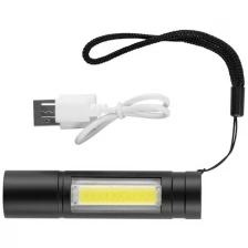 Компактный аккумуляторный фонарь 2 в 1 из алюминиевого сплава AccuPRO600 USB, COB 5 Вт+LED 5 Вт, REV