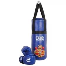 Набор бокс. детский Jabb (мешок 50x20см + пара перчаток) синий JE-3060