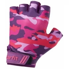 Перчатки для фитнеса Starfit Wg-101, розовый камуфляж размер S