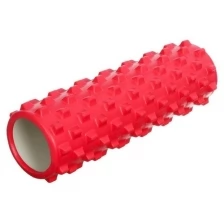 Роллер массажный для йоги 45 х 15 см, цвет красный