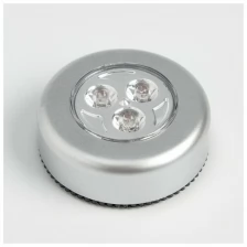 Фонарь-светильник "Touch", 3 led, 3ААА, 6.5 х 6.5 см, микс