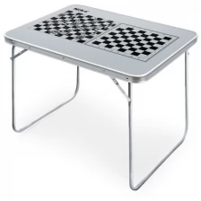 Стол складной "Ника" (влагост. пластик 70*50*60 см ) шахматы ССТ-5И металик