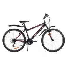 Велосипед Larsen Viper 26" 21ск, черный/красный/серебро рама 17