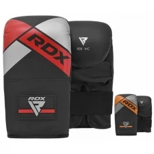 Перчатки снарядные RDX Boxing Bag Mitts BMR-F2SB черный/серебро