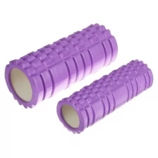 Роллер для йоги 2 в 1, 33 х 13 см и 30 х 10 см, цвет фиолетовый