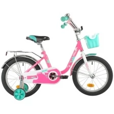 Детский велосипед Novatrack Maple 16 (2021) розовый в собранном виде