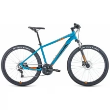 Горный велосипед FORWARD Apach 27,5 3.0 disc 2021 рост 19" бирюзовый/оранжевый