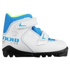 Ботинки лыжные TREK Snowrock SNS ИК, цвет белый, лого синий, размер 33