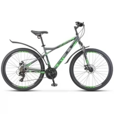 Велосипед 27,5" Stels Navigator-710 MD V020, цвет антрацитовый/зелёный/чёрный, размер рамы18