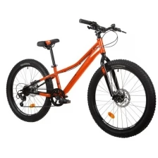 Подростковый велосипед Novatrack Dozer Disc STD 24" (2021) 12" Оранжевый (125-140 см)