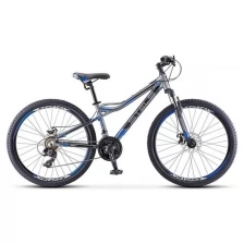 Горный (MTB) велосипед STELS Navigator 610 MD 26 V040 (2022) антрацитовый/синий 16" (требует финальной сборки)