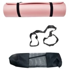Коврик для йоги 183х61х1, нежно-розовый