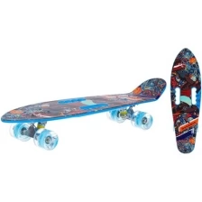 Скейтборд детский пластиковый. синий с принтом. арт. IT106632