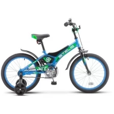 Детский велосипед STELS Jet 14" Z010 Голубой/зелёный (требует финальной сборки) 2022