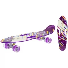 Скейтборд детский пластиковый. фиолетовый с принтом. арт. IT106635