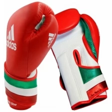 Перчатки боксерские AdiSpeed красно-бело-зеленые (вес 18 унций)