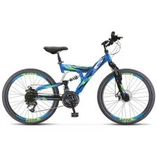 Велосипед Stels Focus MD 24 V010 (2022) 16 синий/черный (требует финальной сборки)