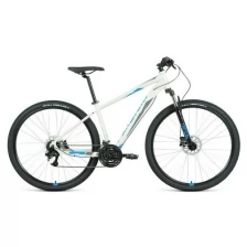 Велосипед 29" Forward Apache 3.2 HD, 2022, цвет серый/синий, размер рамы 21"