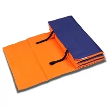 Коврик гимнастический взрослый 180x60 см, цвет оранжевый/синий./В упаковке шт: 1