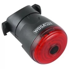 Водонепроницаемый задний велосипедный фонарь WOSAWE с поддержкой зарядки через USB - версия с ремешком