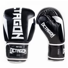 Боксерские перчатки Octagon Storm Black/White 10 унций
