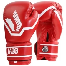 Перчатки бокс.(иск.кожа) Jabb JE-2015/Basic 25 красный 12ун.