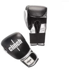 Перчатки боксерские Clinch Prime черно-серебристые, вес 10 унций