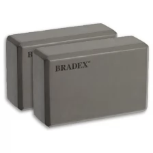 Bradex Блоки для йоги, Bradex SF 0612, серый, 2 шт (SF 0612)