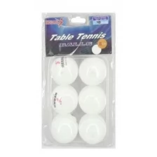 Шарики для настольного тенниса ABtoys белые, 6 штук (6678G)
