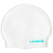 Шапочка плавательная Larsen MC43, силикон, белый