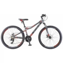 Велосипед 26" Stels Navigator-610 MD, V040, цвет серый/красный, размер рамы 14"