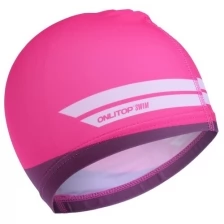 ONLITOP Шапочка для плавания детская тканевая ONLITOP Swim, цвет розовый, обхват 46-52 см