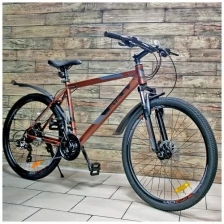 Велосипед двухколесный горный Stels Navigator 620 D V010 коричневый 21 скорость, рама 14", колеса 26"