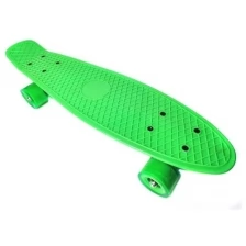 Скейтборд пластик 22*6", шасси пластик, колёса PVC 60мм, зелёный