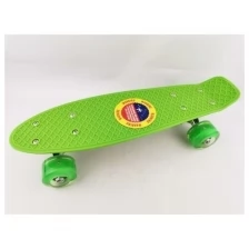 Скейтборд со световым эффектом зеленый