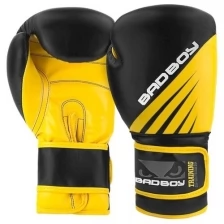Боксерские перчатки Bad Boy Training Series Impact Boxing Gloves - Black/Yellow 8 унций
