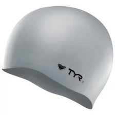 Шапочка для плавания TYR Wrinkle Free Silicone Cap (O/S, 040 Серебристый)