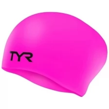 Шапочка для плавания TYR Long Hair Wrinkle-Free Silicone Cap (O/S, 693 Розовый)