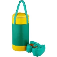 КМС Набор боксерский детский № 2 (мешок боксерский 5 кг. + перчатки + трос) зелёно/жёлтый