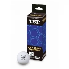 Мячи для настольного тенниса TSP 3* CP 40+ Plastic ABS x3 White