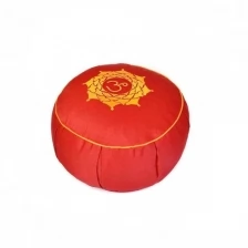 Подушка для медитации "Ом" 30х15 см красный