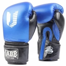 Перчатки бокс.(нат.кожа) Jabb JE-4075/US Craft синий/черный 12ун.