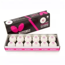 Мячи для настольного тенниса Butterfly 3* S40+ Plastic ABS x12 White